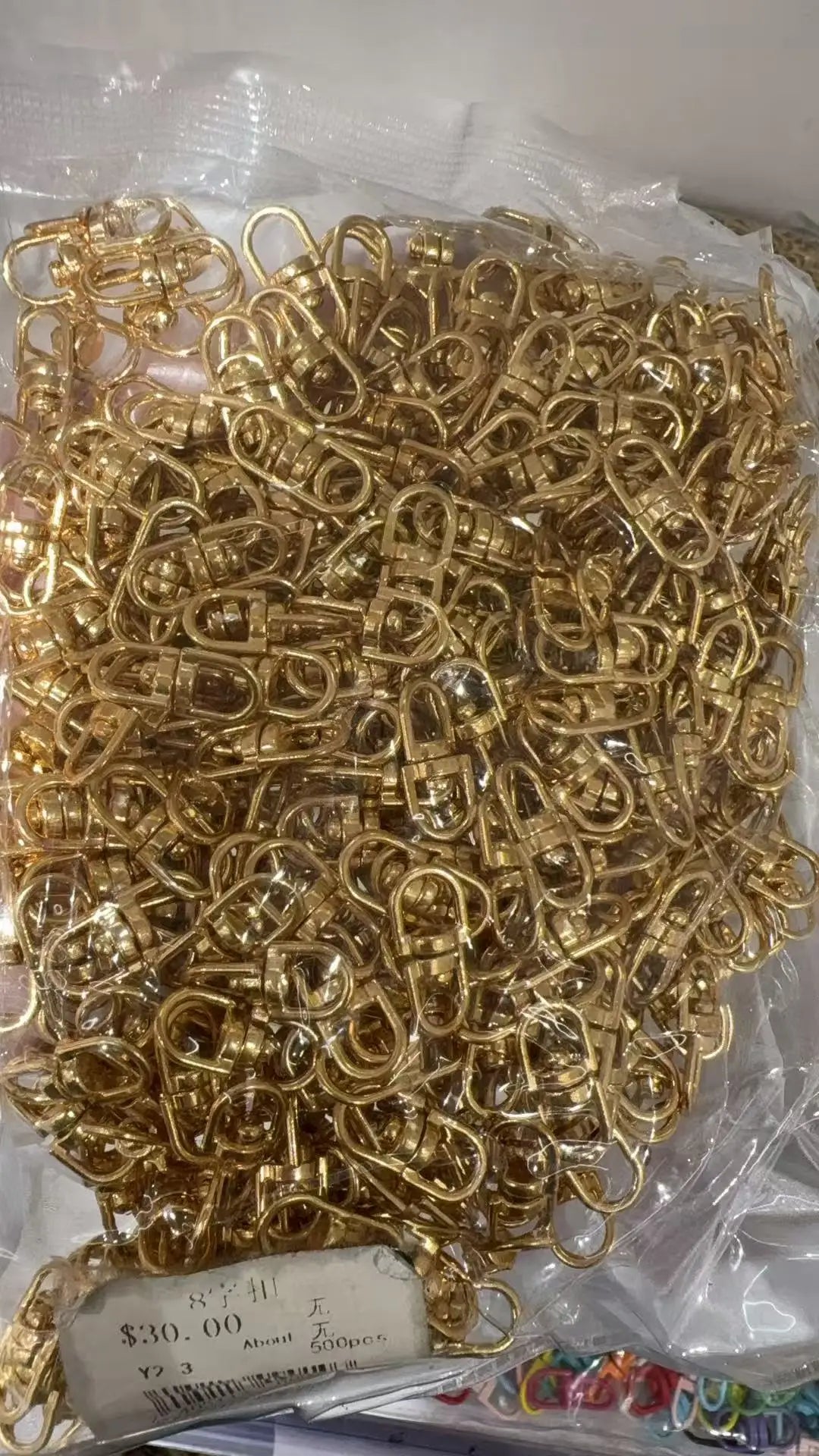 DIY Jewelry Accessories Enamel Colored Eight Shape Swivel Clasp Connector Anti Loss Keychain Dog Clasp Pendant