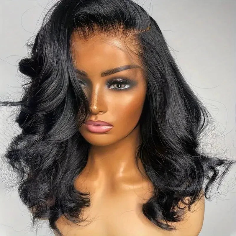 Short Loose Body Wave Wavy Lace Front Human Hair Wigs for Black Women Full Hd Frontal Wig Human Hair Ocean Wave Bob Wigs