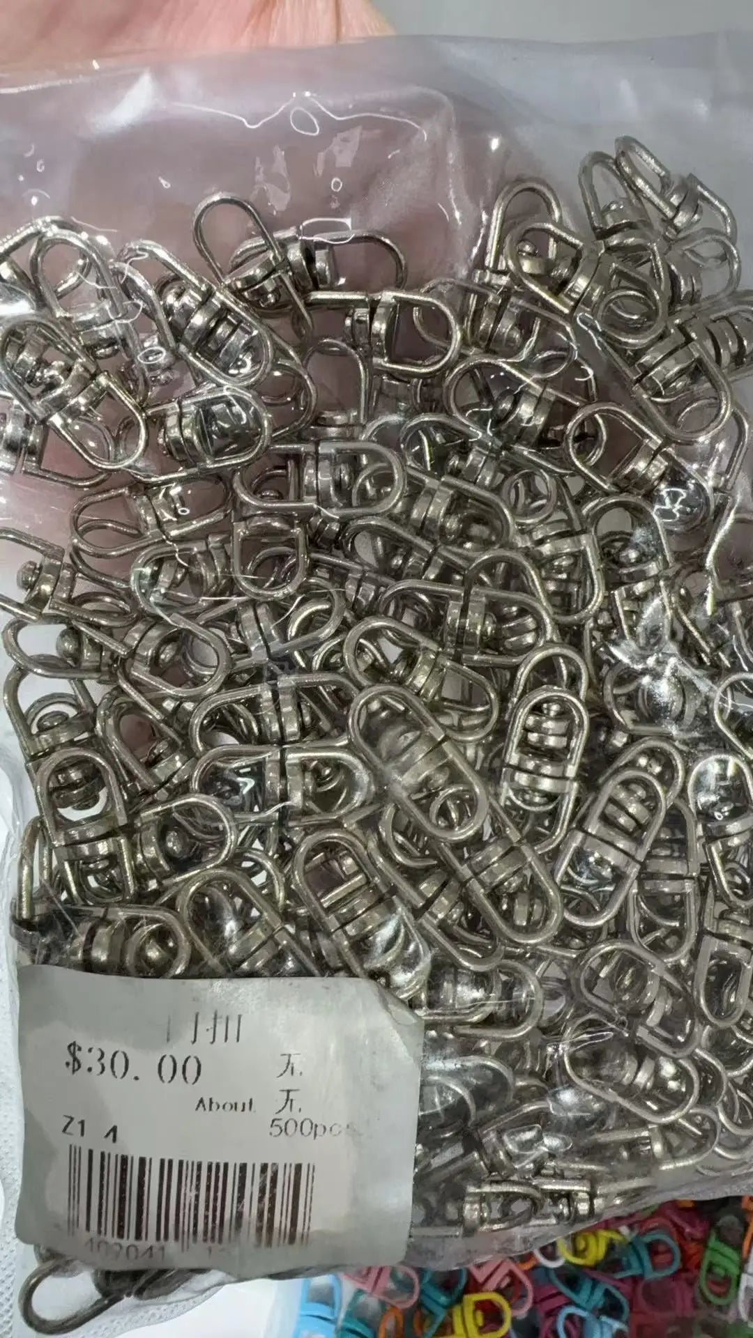 DIY Jewelry Accessories Enamel Colored Eight Shape Swivel Clasp Connector Anti Loss Keychain Dog Clasp Pendant