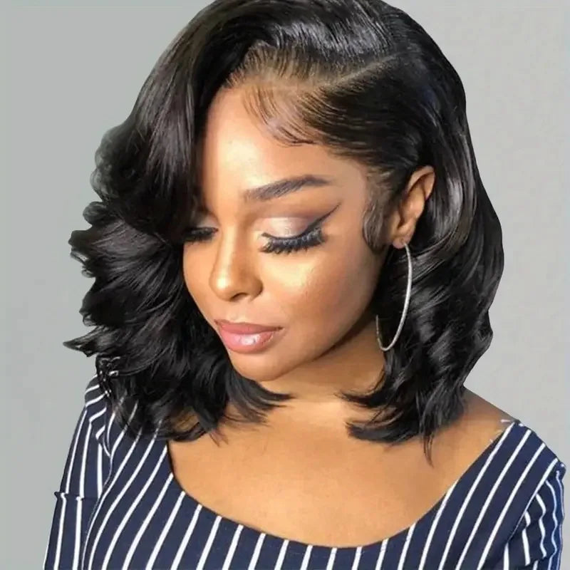 Short Loose Body Wave Wavy Lace Front Human Hair Wigs for Black Women Full Hd Frontal Wig Human Hair Ocean Wave Bob Wigs