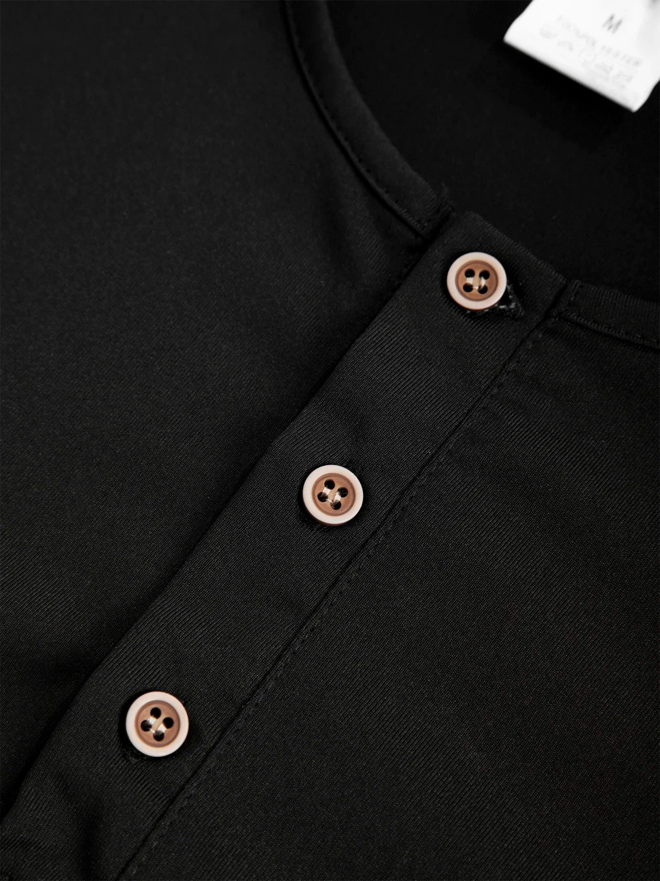 Men's Long Sleeved Henley Neck T-shirt Slim Fit Bottoming Shirt Fitness Tops Tees Button Neck Casual Cozy Tshirt