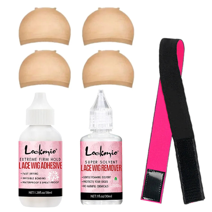 Wig Glue Waterproof Adhesive Bonding Lace Toupee Front Closure and Glue Remover Travel Size Wigs Extension Products for Beginner