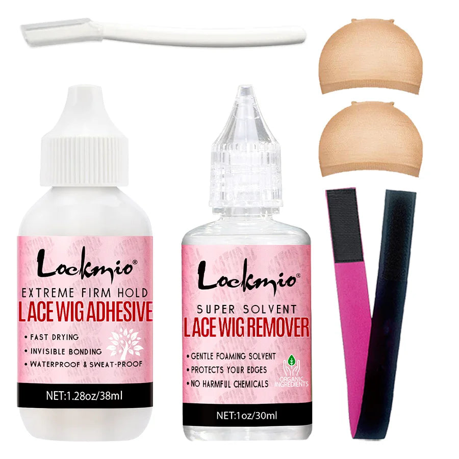 Wig Glue Waterproof Adhesive Bonding Lace Toupee Front Closure and Glue Remover Travel Size Wigs Extension Products for Beginner