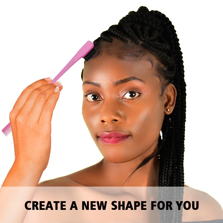 4pcs/Set 30g Edge Control Gel for Women Non-greasy Long Lasting Anti-frizz Wax Natural Ingredients Finishing Gel Cream and Brush