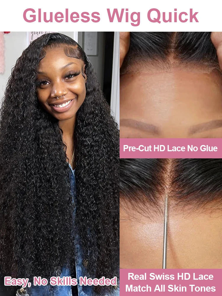40 50 Inch Water Wave Curly Lace Front Wigs 13x4 13x6 HD Deep Wave Lace Frontal Wig 7x5 Glueless Human Hair Wigs For Women 300%