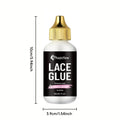 60ml/2fl.oz Waterproof Wig Lace Glue - Strong Hold, Invisible, Quick Dry & Easy Removal - No Odor Adhesive for All Wigs