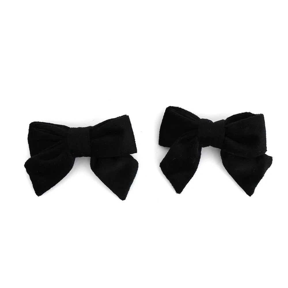 A29 New winter velvett bow elegant headband fashion children hairband hair accessories baby clip OEM