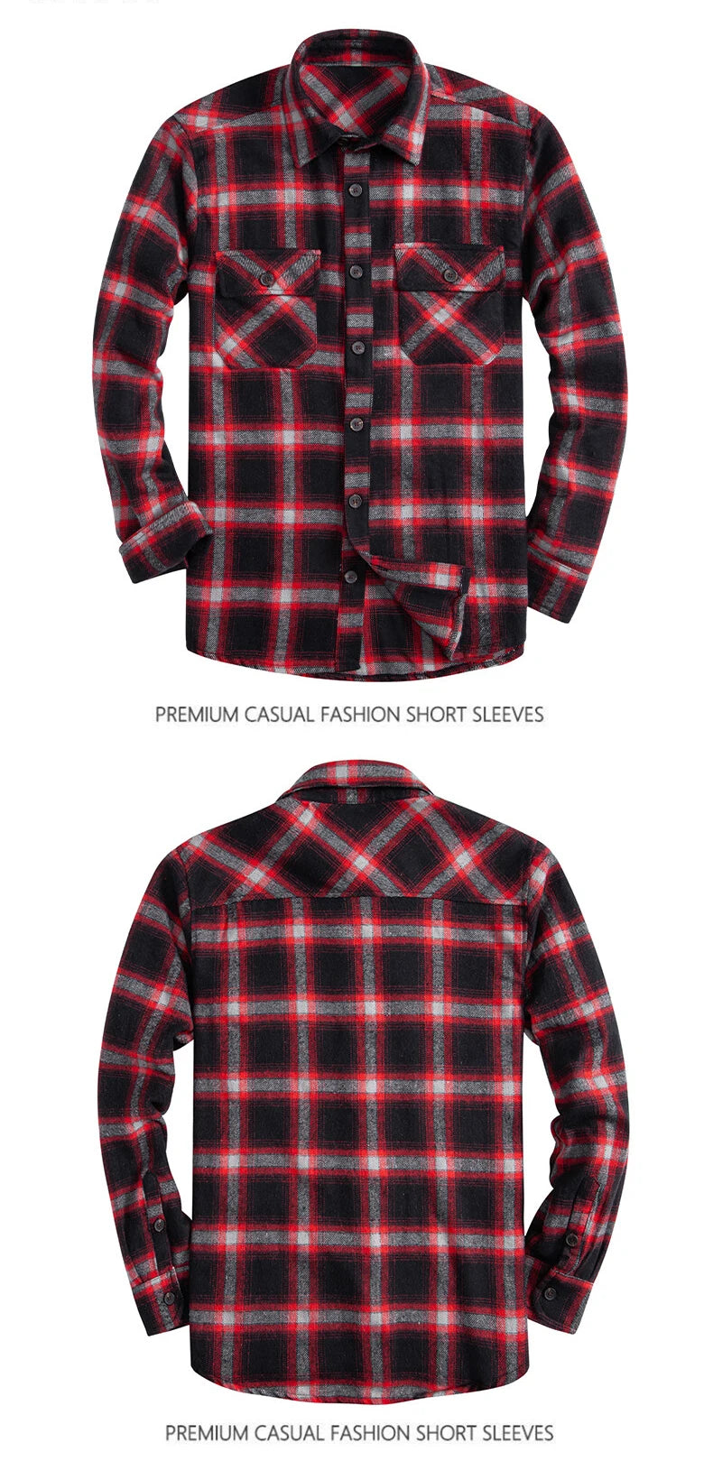 Mens Business Casual Shirts Plaid Flannel Button Down Shirt Classic Shirts Mens Clothes Sports Top