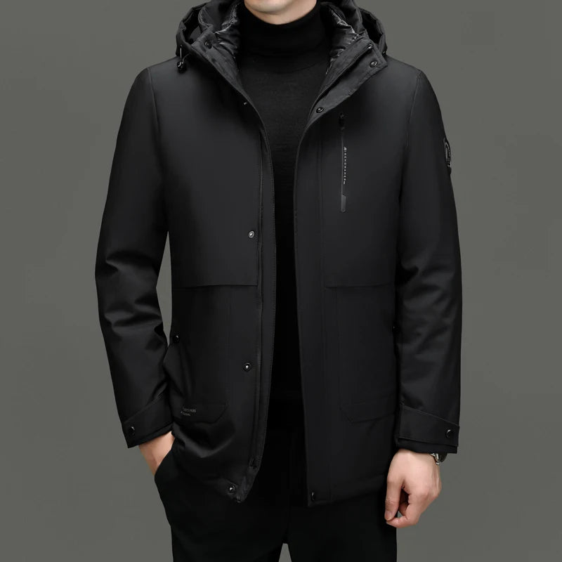 Top Grade Thicken Fashion Casual Outerwear Winter Designer Hooded Parka Coat Warm Mens Newest Jacket Windbreaker Mens Clothes