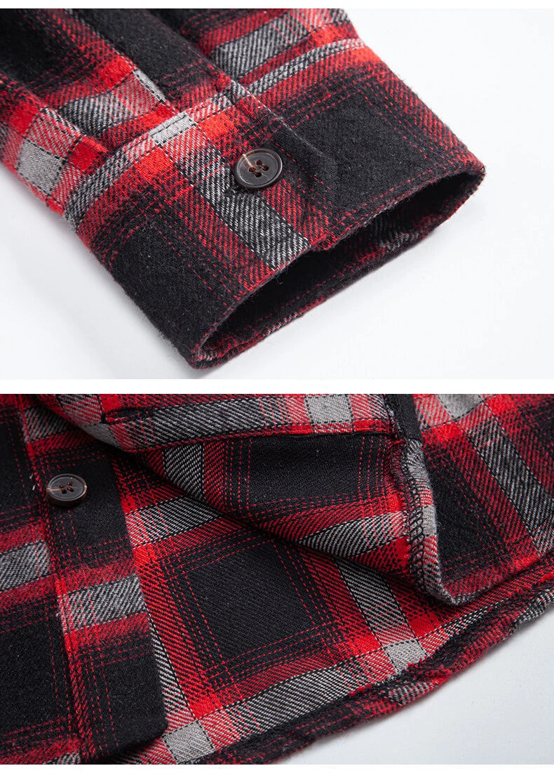 Mens Business Casual Shirts Plaid Flannel Button Down Shirt Classic Shirts Mens Clothes Sports Top