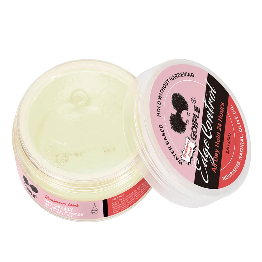 80g Extra Hold Edge Control Gel for Wig 4c Hair 24 Hour Long Lasting Control Gel No-greasy Edge Smoothing Break Hair Styling Wax