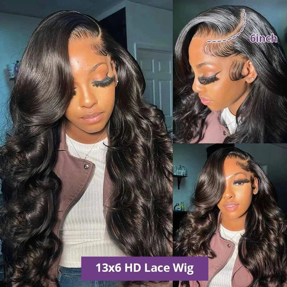 250 Density Body Wave 13x6 Hd Lace Frontal Wig Human Hair 13x4 Hd Pre Plucked Lace Wigs For Women 360 Full Lace Front Hair Wigs