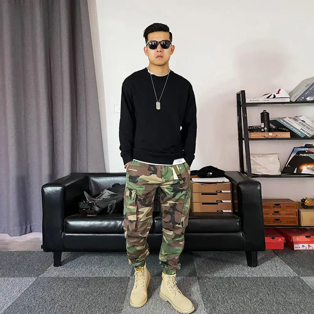 Mens Pants Camouflage New Harem Joggers Men Cargo Pants 2024 Hip Hop Casual Pockets Sweatpants Male Oversized Trousers men pants