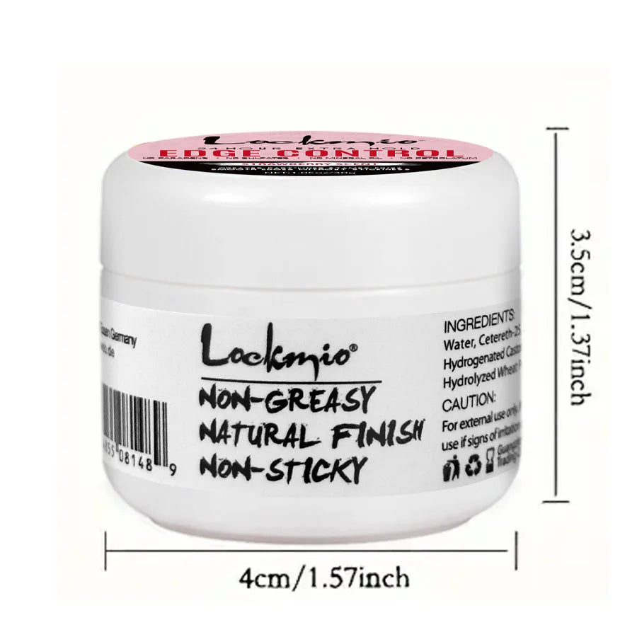 4pcs/Set 30g Edge Control Gel for Women Non-greasy Long Lasting Anti-frizz Wax Natural Ingredients Finishing Gel Cream and Brush