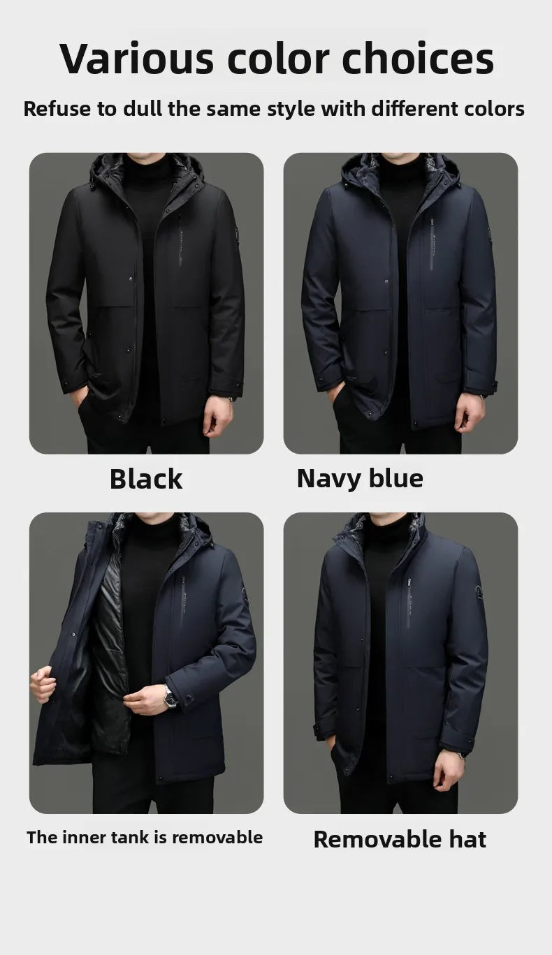 Top Grade Thicken Fashion Casual Outerwear Winter Designer Hooded Parka Coat Warm Mens Newest Jacket Windbreaker Mens Clothes