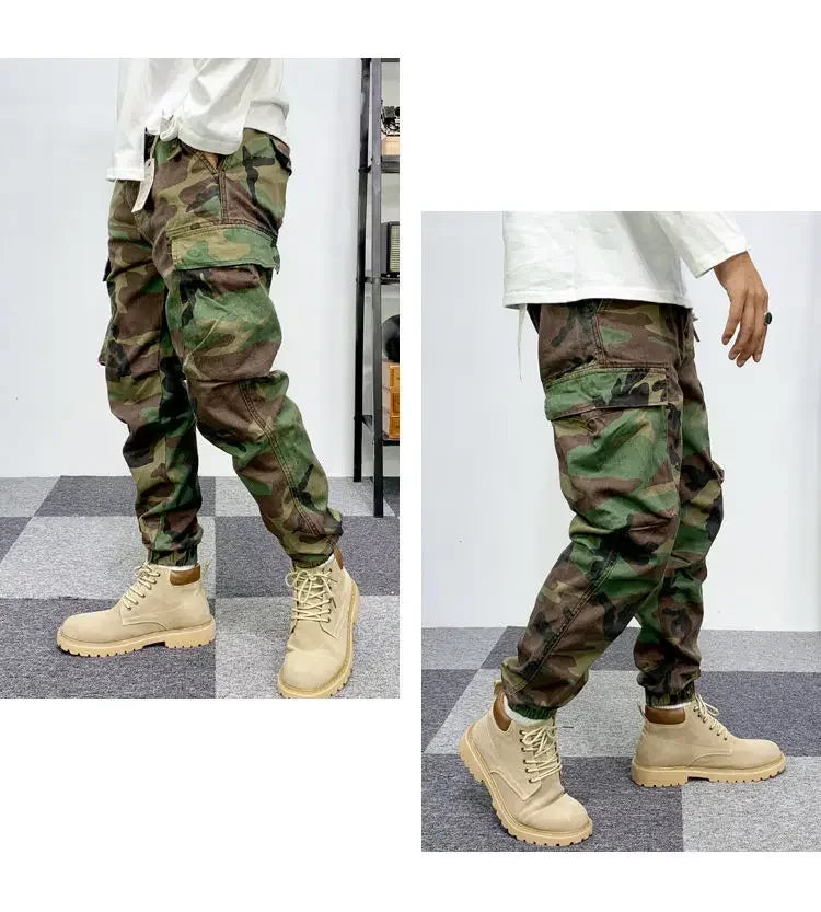 Mens Pants Camouflage New Harem Joggers Men Cargo Pants 2024 Hip Hop Casual Pockets Sweatpants Male Oversized Trousers men pants