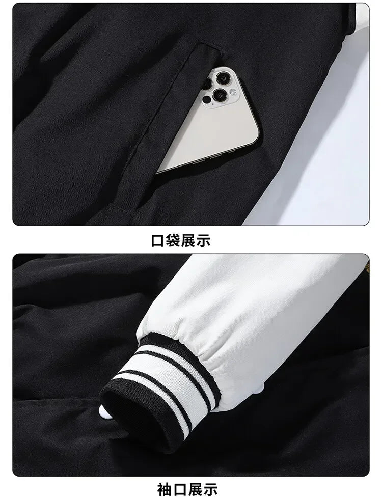 Mens Clothes Loose Fashion Baseball Uniform Outdoor Biker Travel Coat Men Loose Jacket Sportswear Motorcycle Jacket Men's Coat