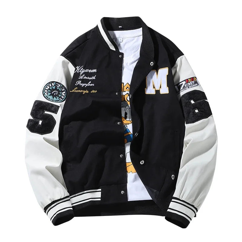 Mens Clothes Loose Fashion Baseball Uniform Outdoor Biker Travel Coat Men Loose Jacket Sportswear Motorcycle Jacket Men's Coat