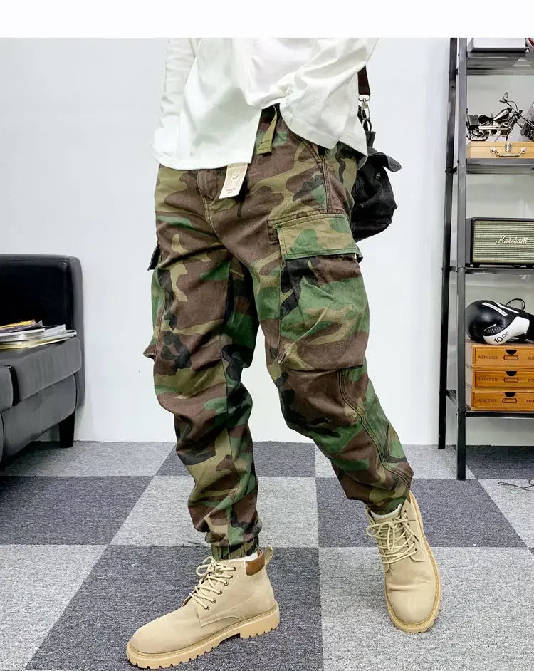Mens Pants Camouflage New Harem Joggers Men Cargo Pants 2024 Hip Hop Casual Pockets Sweatpants Male Oversized Trousers men pants
