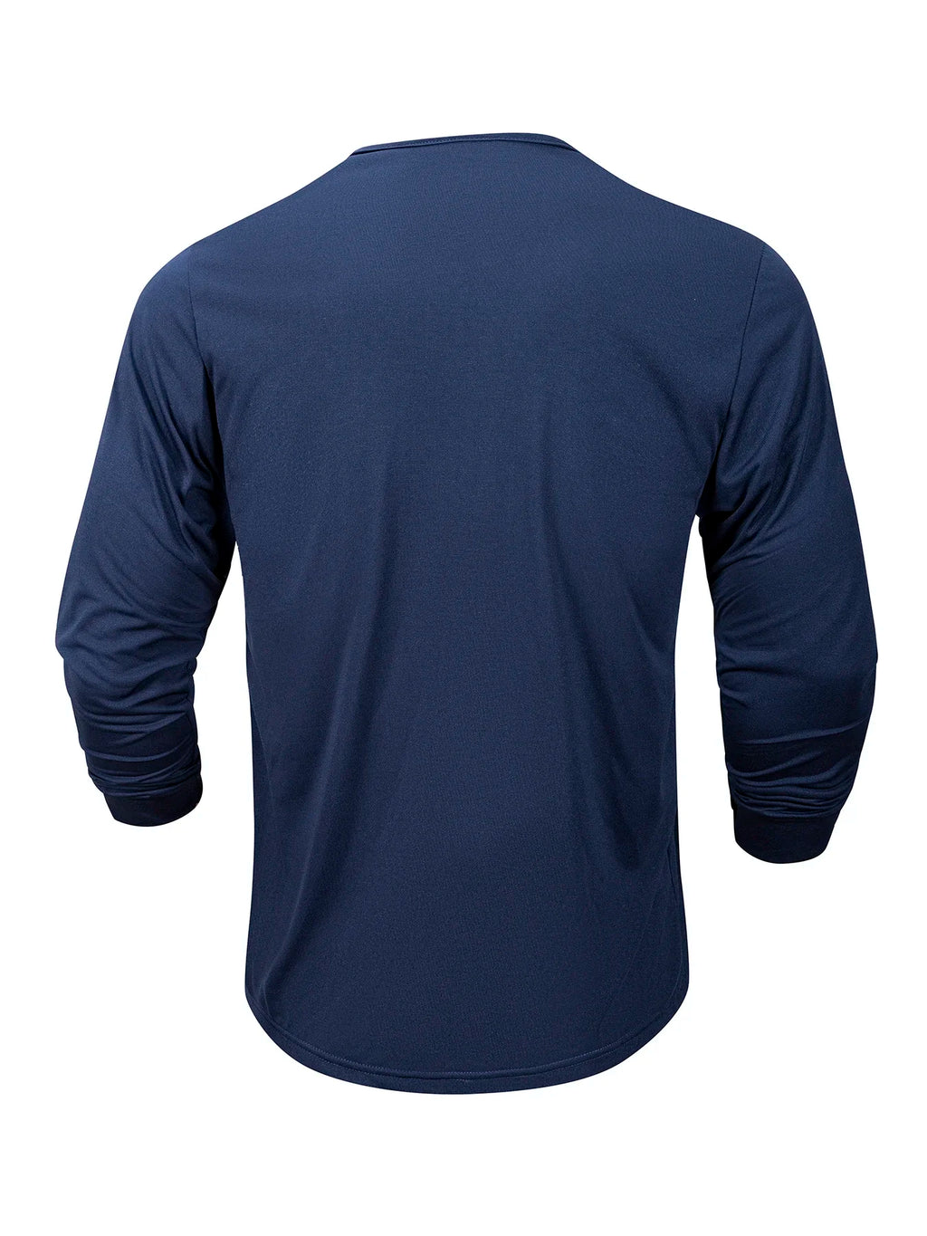 Men's Long Sleeved Henley Neck T-shirt Slim Fit Bottoming Shirt Fitness Tops Tees Button Neck Casual Cozy Tshirt