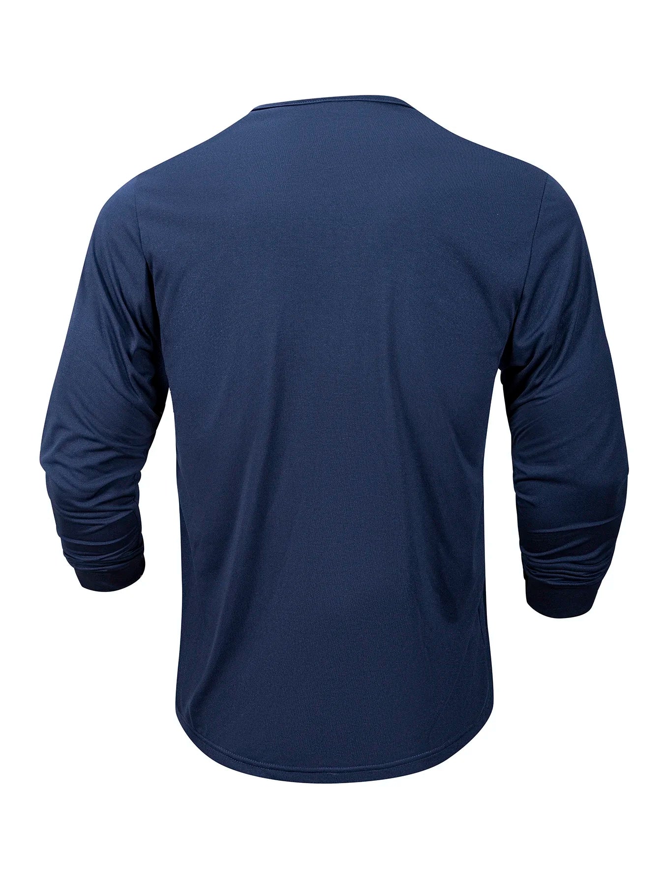 Men's Long Sleeved Henley Neck T-shirt Slim Fit Bottoming Shirt Fitness Tops Tees Button Neck Casual Cozy Tshirt