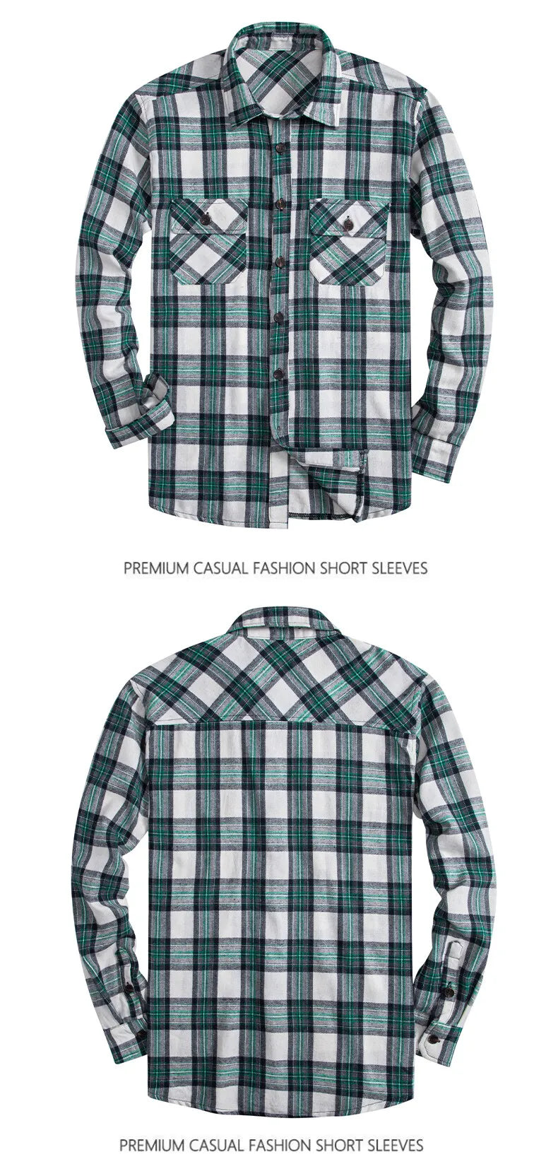 Mens Business Casual Shirts Plaid Flannel Button Down Shirt Classic Shirts Mens Clothes Sports Top