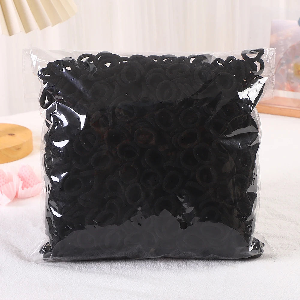 50/100/200Pcs Solid Color Hair Bands for Girls Kids Ponytail Hold Hair Tie Rubber Bands Hairhoop Scrunchie Hair Accessories
