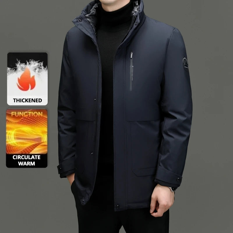Top Grade Thicken Fashion Casual Outerwear Winter Designer Hooded Parka Coat Warm Mens Newest Jacket Windbreaker Mens Clothes