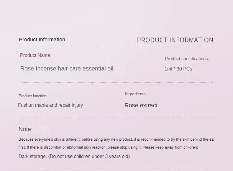 Hair Styling Serum for Frizzy & Dry Hair Rose Essence Oil Capsules  Leave-in Anti Frizz Conditioner Repairs Dry, Damaged Hair