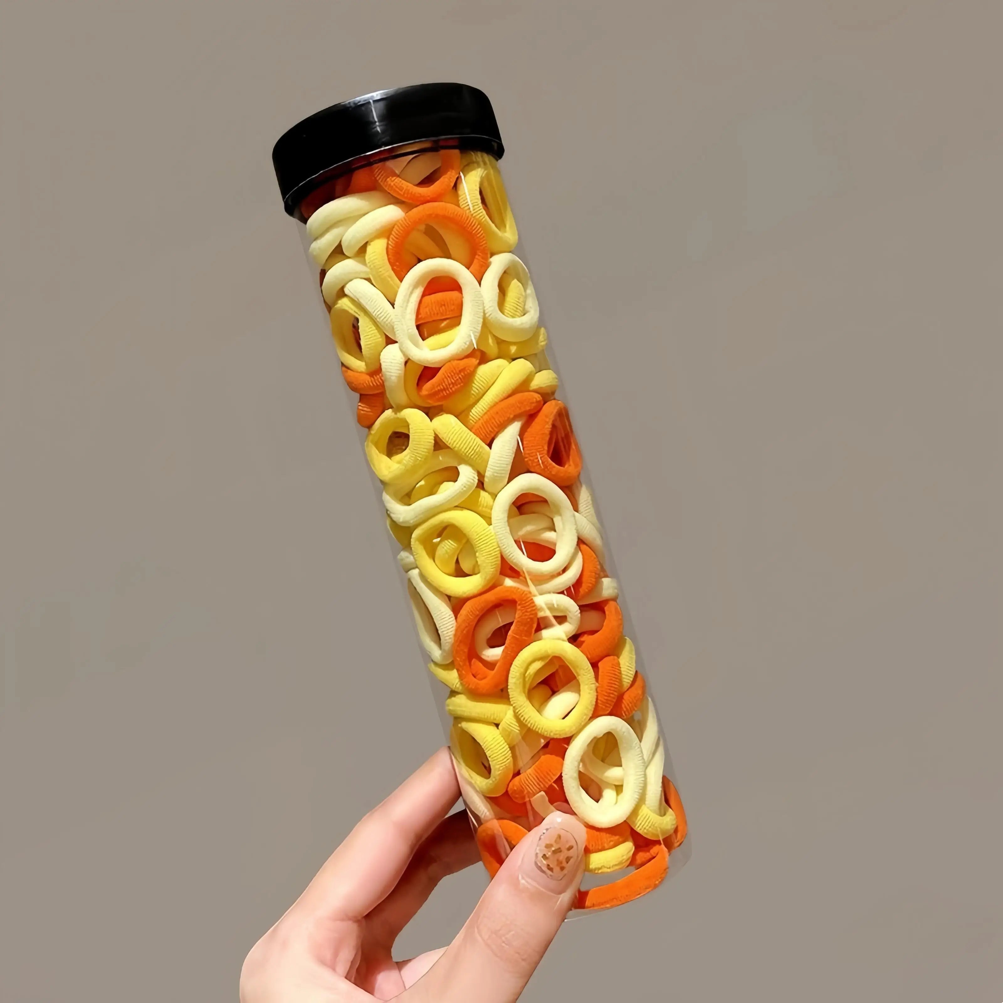 100PCS Girls Colorful Nylon Elastic Hair Bands Ponytail Hold Small Hair Tie Rubber Bands Women Scrunchie Kids Hair Accessories