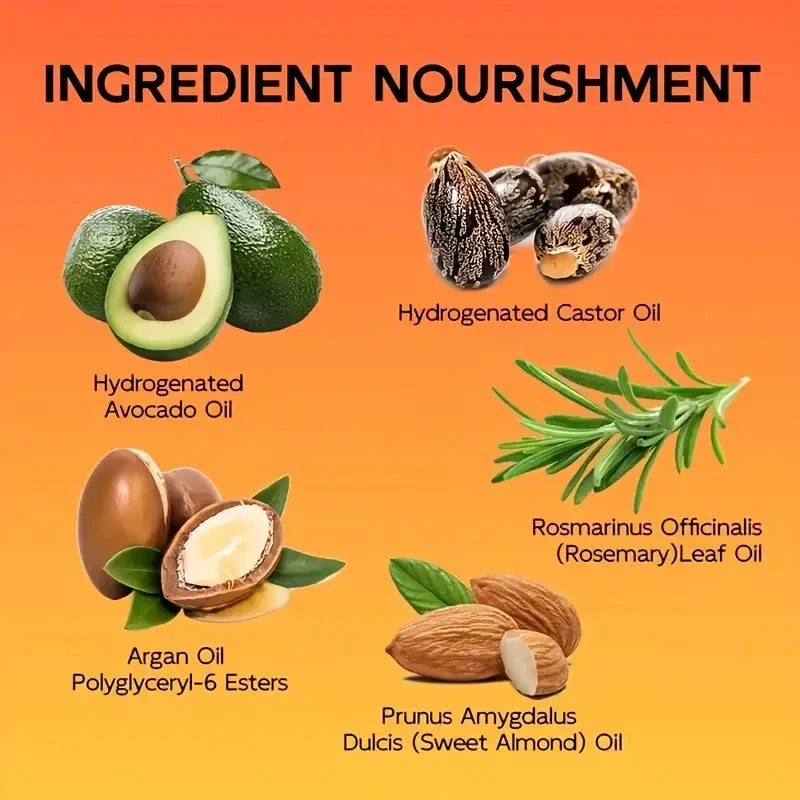 Black Castor Oil Curly Hair Styling Cream - Moisturizing Hair Cream Suitable for Normal Hair, Men and Women, Plant Formula Easy to Use and Carry with Them