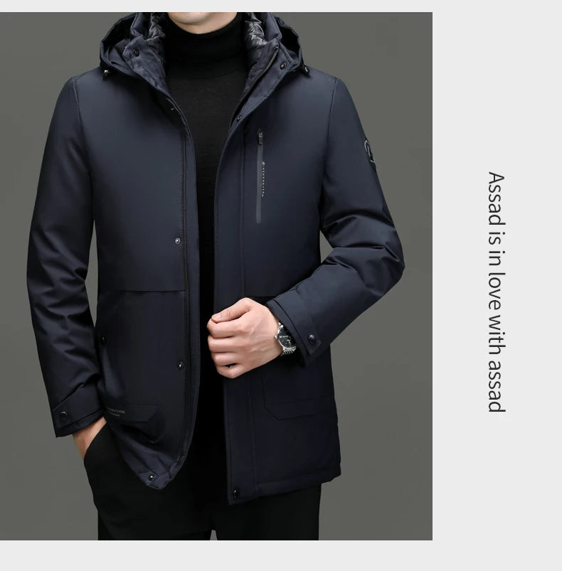 Top Grade Thicken Fashion Casual Outerwear Winter Designer Hooded Parka Coat Warm Mens Newest Jacket Windbreaker Mens Clothes
