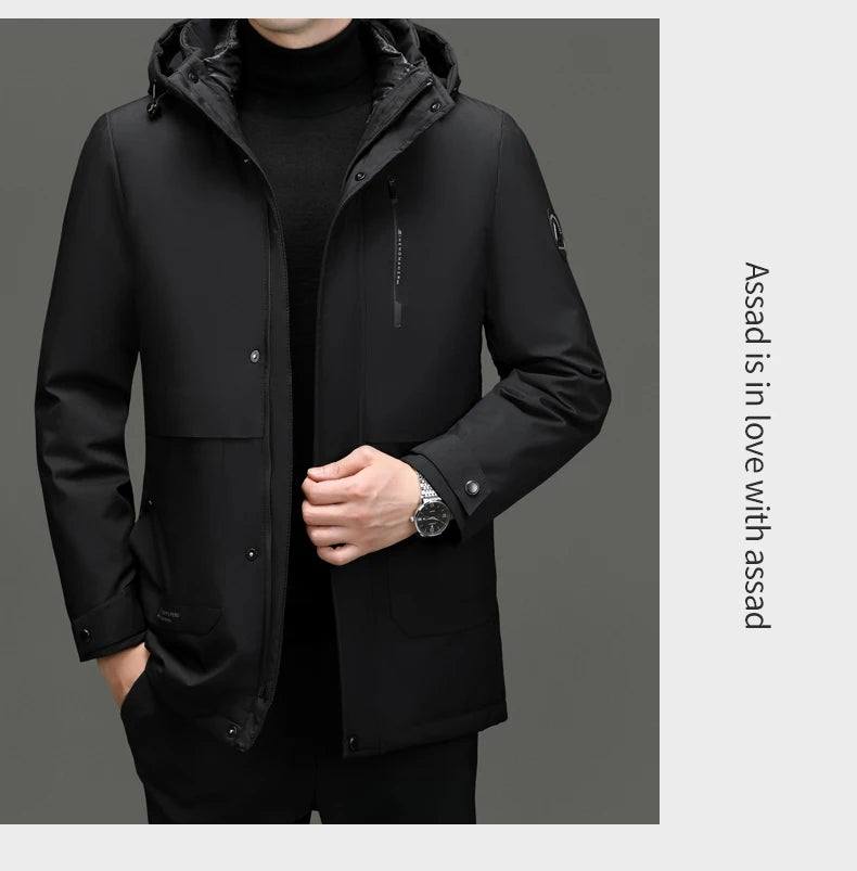 Top Grade Thicken Fashion Casual Outerwear Winter Designer Hooded Parka Coat Warm Mens Newest Jacket Windbreaker Mens Clothes