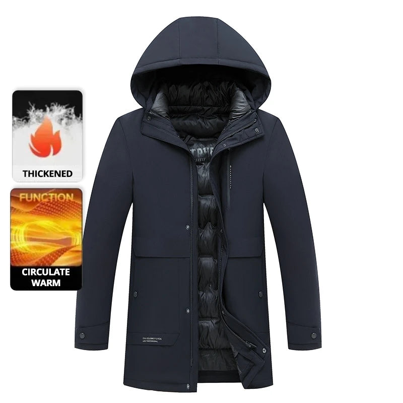 Top Grade Thicken Fashion Casual Outerwear Winter Designer Hooded Parka Coat Warm Mens Newest Jacket Windbreaker Mens Clothes
