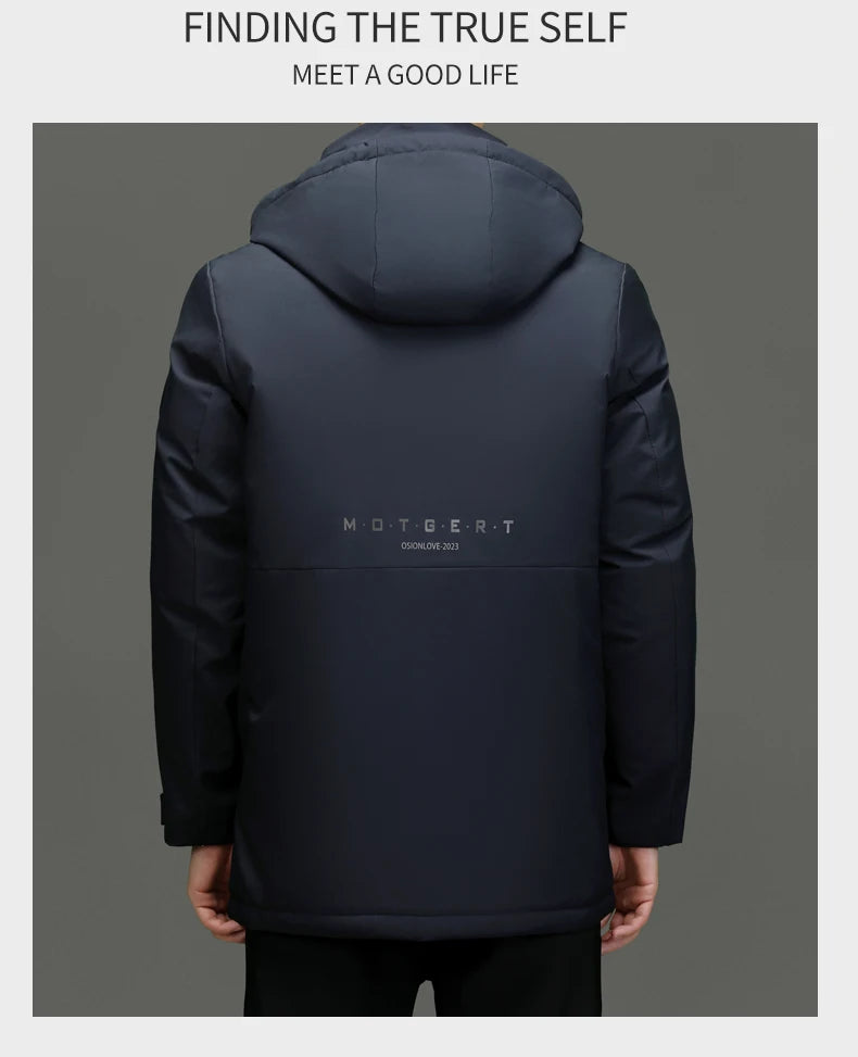 Top Grade Thicken Fashion Casual Outerwear Winter Designer Hooded Parka Coat Warm Mens Newest Jacket Windbreaker Mens Clothes