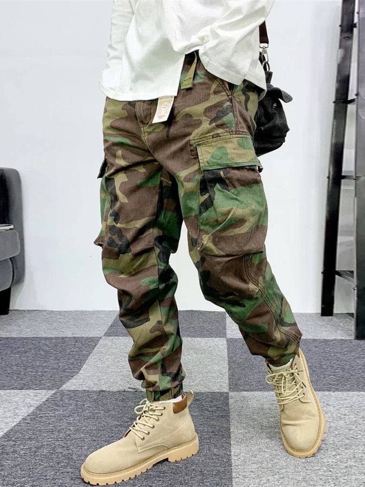 Mens Pants Camouflage New Harem Joggers Men Cargo Pants 2024 Hip Hop Casual Pockets Sweatpants Male Oversized Trousers men pants