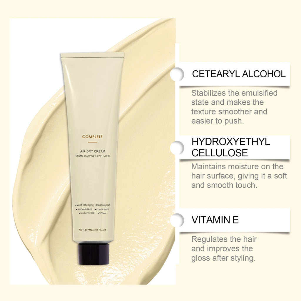 Smooth Curl Defining Cream Non-stick Hydrates & Eliminates Anti-Frizz Cream Define To Frizz, 147ml Hair-Smoothing E6M1