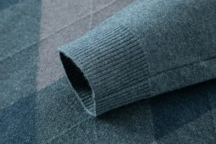 New High Quality Men's  Fashion Business Casual Knitted Sweater Warm Pullover Tops Mens Clothes