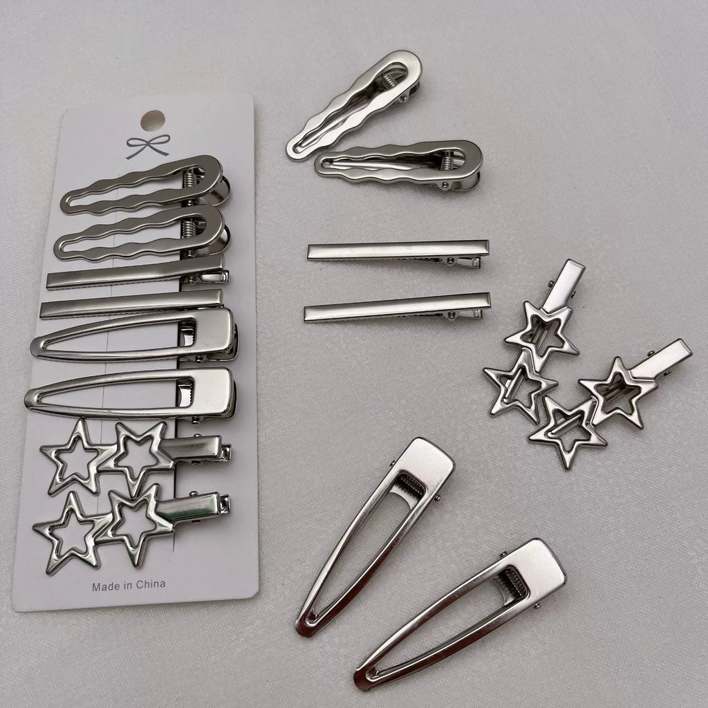 Women Metal Y2K Hair Clips Exquisite Duckbill Clip Girls Hairpins Side Bangs Barrettes Hairclip Girls Fashion Hair Accessories