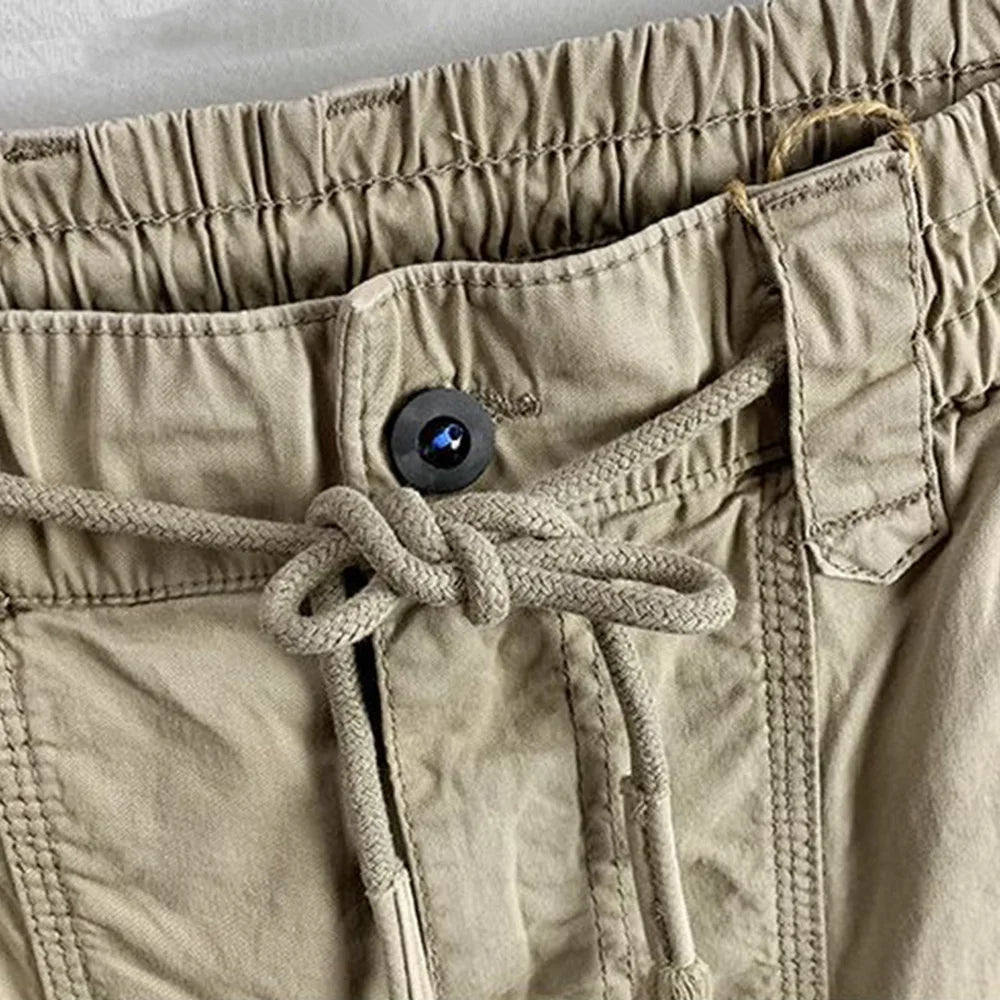 Mens Trousers Summer Cargo Pants Retro Streetwear Pockets Jogger Pants Casual Harem Trendy Fit Daily Thin Men's Clothes 2024