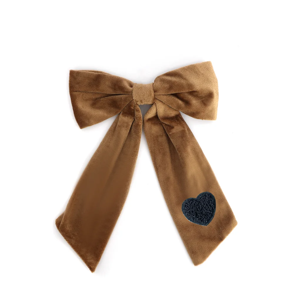 A29 New winter velvett bow elegant headband fashion children hairband hair accessories baby clip OEM